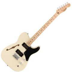 Squier Paranormal Carbronita Telecaster Thinline, Maple Fingerboard, Olympic White